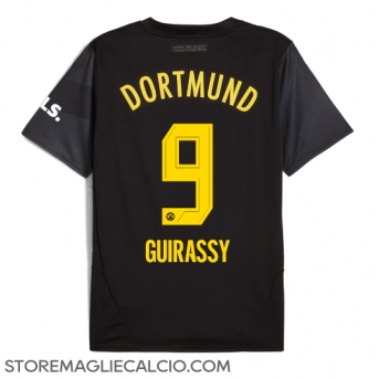 Borussia Dortmund Serhou Guirassy #9 Maglia Gara Trasferta Repliche 2024-25 Maniche Corte
